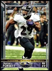 2015 Topps #41 Justin Forsett NM Near Mint Baltimore Ravens Football Trading Card NFL