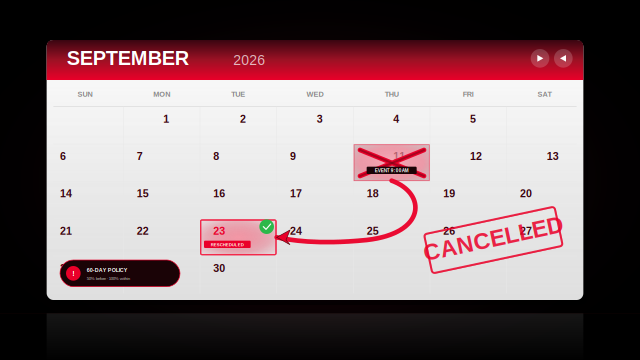 Events: Cancellations & Rescheduled